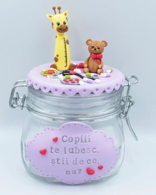 Borcan Medic Pediatru | Personalizat handmade | Lut polimeric