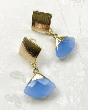 Cercei calcedonie Blue