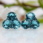 Cercei Swarovski  Trio Chaton / Argint 925