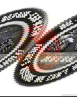 Decoratiune metalica cu o reclama la service