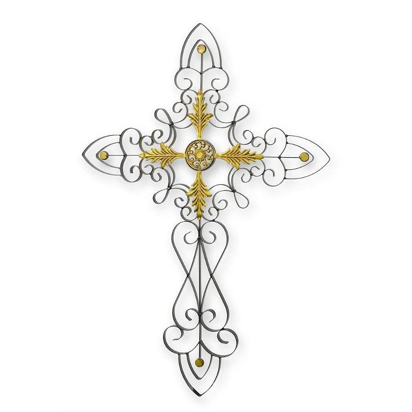 Decoratiune fier forjat cu o cruce