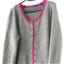 Jacheta tricotata gri - roz , XL