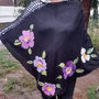 Poncho cu flori impaslite