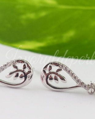 Tortite argint 925 si cubic zirconia (1per)