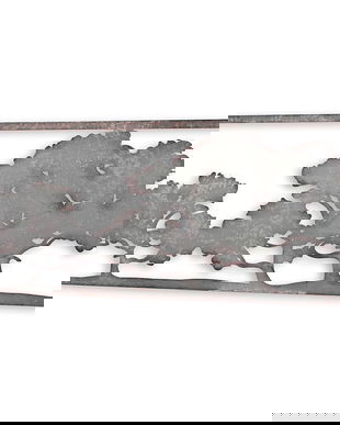 Peisaj cu copaci-decoratiune metalica de perete