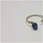 Inel unicat, inel de argint, inel cu opal etiopian albastru.