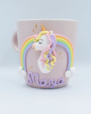 Cană Unicorn | Personalizată handmade | Lut polimeric