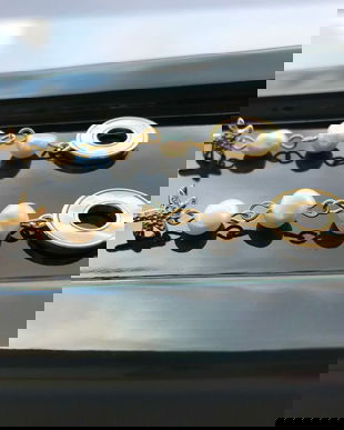 Cercei lungi cu perle de cultura si sidef de scoica