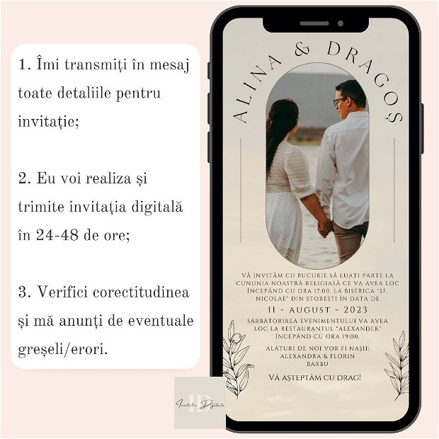 Invitație digitală de nuntă
