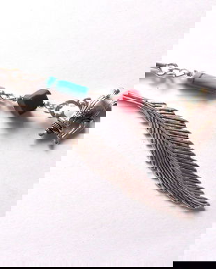 semn de carte cu turcoaz si howlite rosu 42889