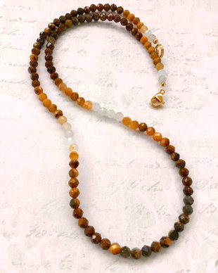 Colier CHOKER Pietersit natural