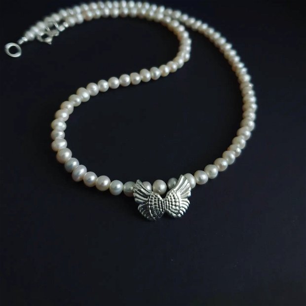Colier perle naturale | Angel Wings II |