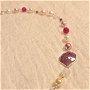 Colier choker asimetric radacina de rubin, perle din sidef/mother of pearl, agate