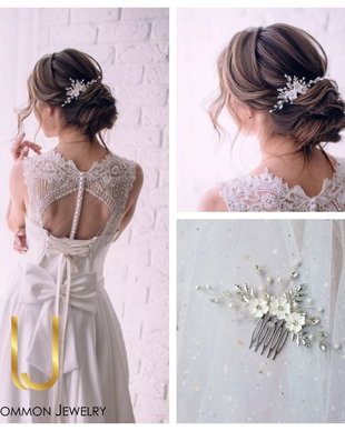 CATARINA - Pieptan mireasa floral, romantic si feminin