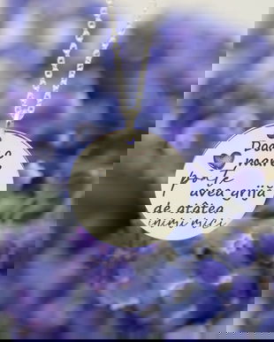 Lantisor/Colier / Doar o inimă mare poate avea grija de atatea inimi mici /Argint 925