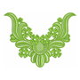 Decolteu verde brodat