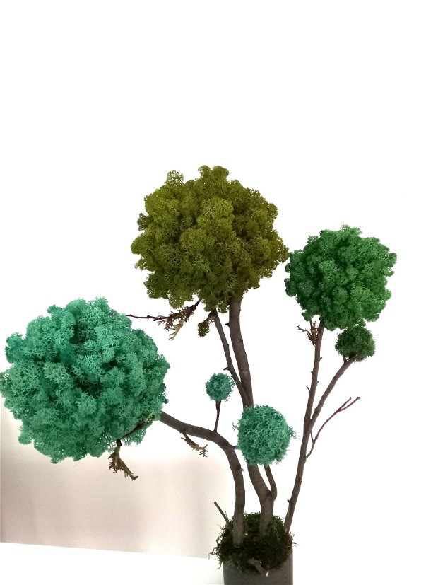 Arbore atemporal din ramuri de corn și licheni verzi