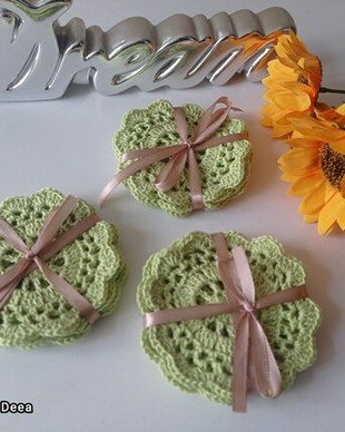 Set suport pahare/cani crosetate/ coaster