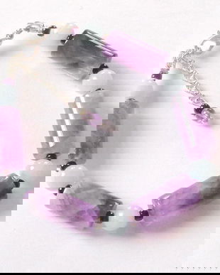 Bratara ametist si acvamarin