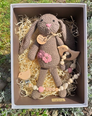 Set iepuraş croșetat personalizat unicat