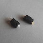 Pandantiv turmalina neagra, fatetata 14x10mm