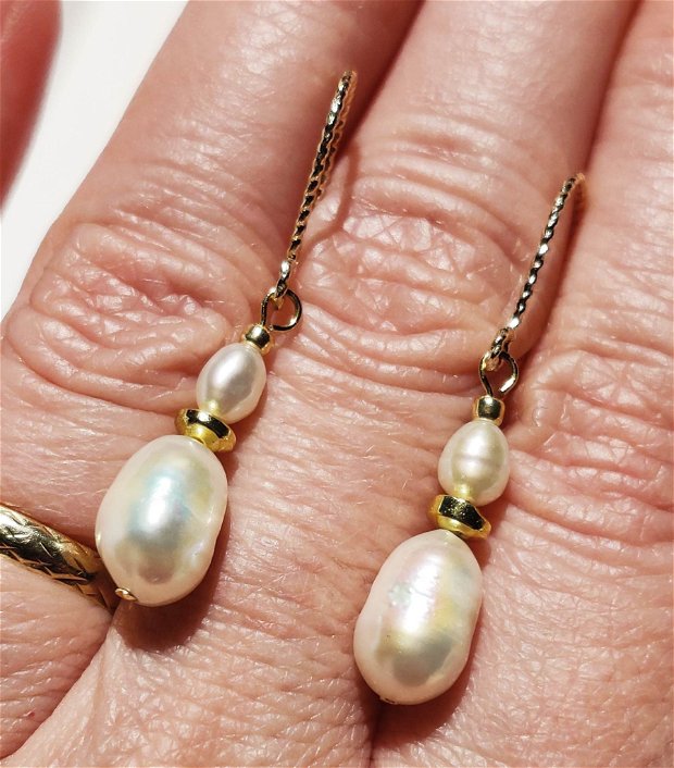 Set perle naturale si aur (1051)