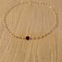 Colier / choker argint radacina de rubin perle de cultura- Transport gratuit