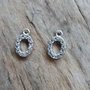 Charm argint rodiat cu zirconii (2 buc)