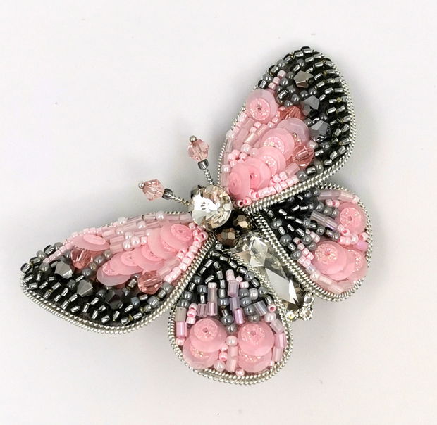 Rezervat Broșă - 3D Pink Butterfly