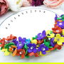 Colier handmade statement unicat -floral - foamiran multicolor (cod799)