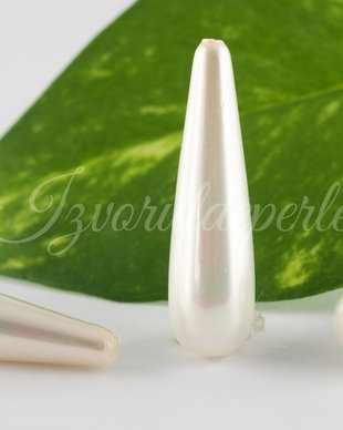 Perle seashell semigaurite, 8x30mm (1)