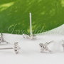 Baza cercei, argint 925 si cubic zirconia (1per)