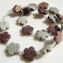 Jasper sirag scurt format din 10 bucati floricele de aprox 15x5 mm