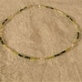 Colier choker argint granat verde, malachit natural, opal verde brazilian, perle de cultura- Transport gratuit