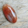 Cabochon aventurin portocaliu, 36x19x7 mm