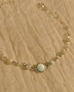 Bratara argint larimar opal