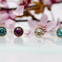 Lantisor / Colier / Fir Transparent / Element Swarovski / Argint 925 placat cu aur