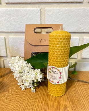 Lumanari din ceara de albine, tip fagure 13 cm
