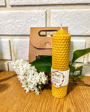 Lumanari din ceara de albine, tip fagure 15 cm