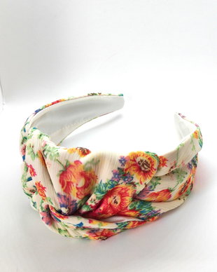 Coroniță  cu nod imprimeu floral