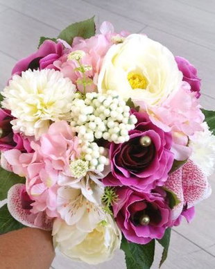Buchet de mireasa diafan, Buchet pentru mirese cochete, Buchet creativ