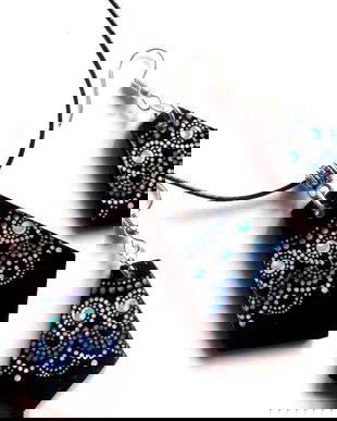 set bijuterii lemn cu mandala 42901