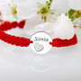 Bratara reglabila personalizata / Banut / Charm 1.2 mm Argint / Inimioara/ Nume