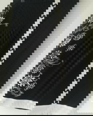 fusta Apart , bumbac , fantezie pe negru , 38