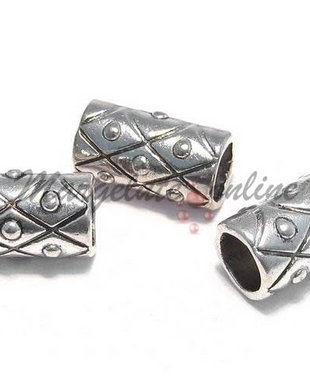Margele din metal, argintiu antichizat, 17x10 mm