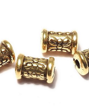 Margele din metal, auriu antichizat, 7x5 mm
