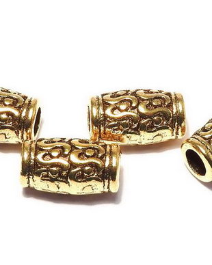 Margele din metal, auriu antichizat, 12x7 mm