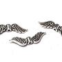 Margele din metal, argintiu antichizat, aripi, 7x23 mm