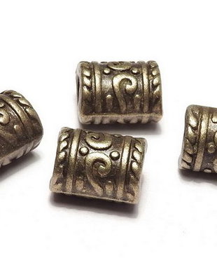 Margele din metal, bronz, 9x7 mm