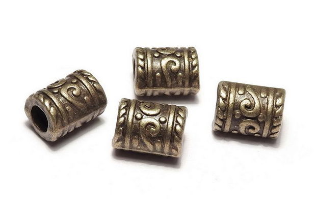 Margele din metal, bronz, 9x7 mm